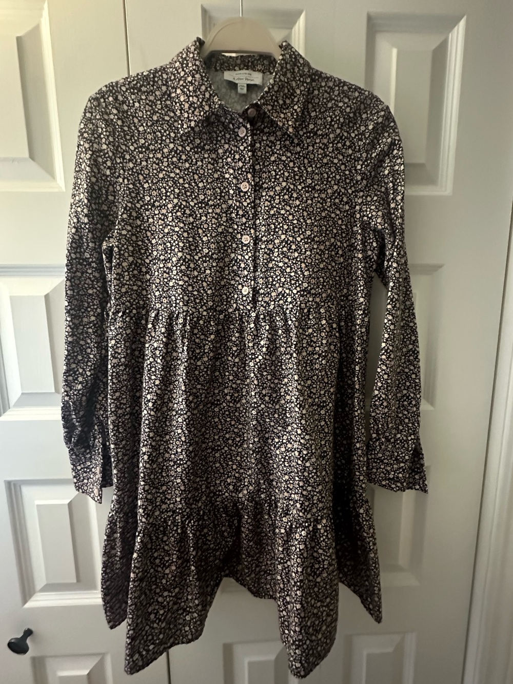 & Other Stories Floral Tiered Shirt Dress